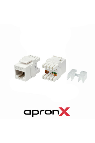 APRONX APX-UTP181 CAT6 180° UTP Keystone Jack (1 Adet)