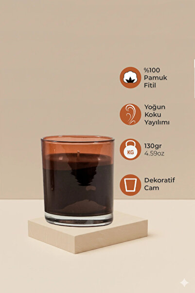 Marrien Granny Amber Kokulu Mum 130 g Şeffaf Kahverengi Cam Bardak