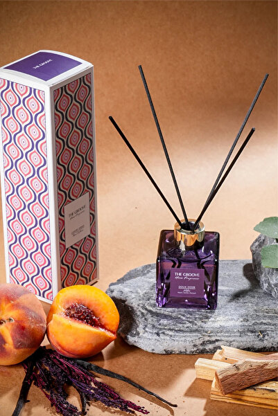 THE GROOVE Peachy Vanilla 100 ml Kare Çubuklu Oda Kokusu Parfümü Mor Doux Desir