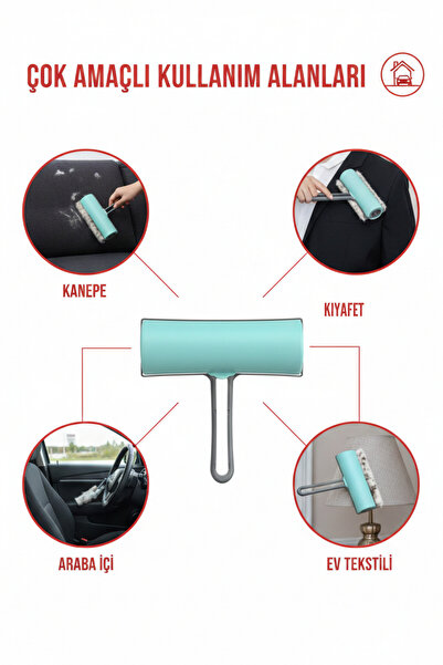 CALVERA 60 Yaprak Large Tüy Toplayıcı Rulo 160 mm - Kedi Köpek Tüyü Ve Toz Temizleyici Yapışkanlı Rulo