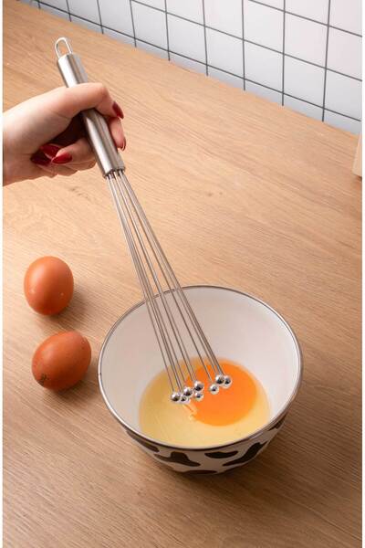 EMAYlab خلاط صلصة وخفق بيض قابل للتعديل مصنوع من الفولاذ المقاوم للصدأ مع رأس...