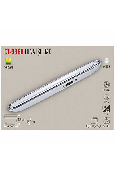 Cata CT-9960 6W 60 Ledli Işıldak Şarjlı 6400K Beyaz Işık