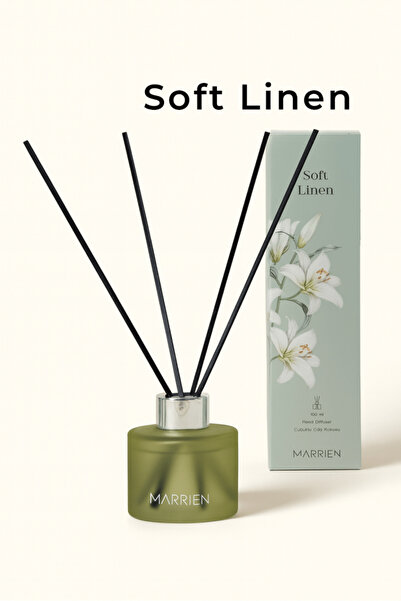 Marrien Soft Linen Çubuklu Oda Kokusu 100 ml- Kalıcı ve Dekoratif Taze Keten ...