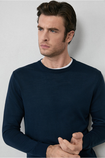 Kiğılı Crew Neck Regular Fit Wool Knitted Sweater