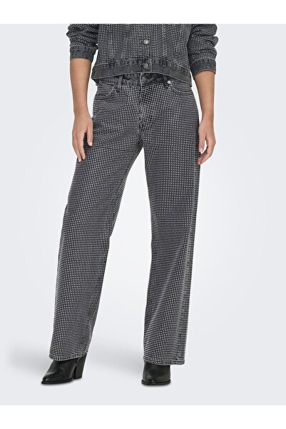 ONLY Jeans mit weitem Bein ONLHUDSON Mittlere Taille Weiter Beinschnitt Jeans