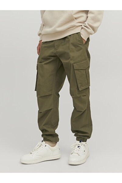 Jack & Jones Herren-Cargohose mit elastischen Beinabschlüssen - Kane Noah