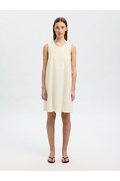 SELECTED Midikleid Baumwollmix Jacquard