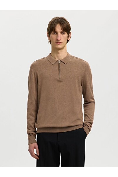 Selected Homme Langarm-Poloshirt Strick