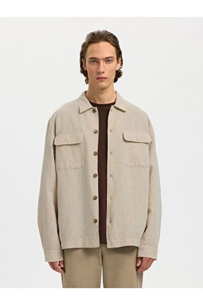 Selected Homme Overshirt Leinenmix