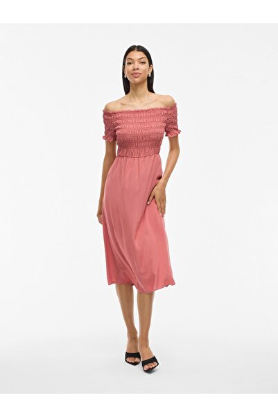 VILA Maxikleid VILISA Schulterfreies