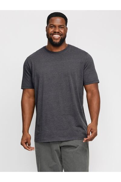 Jack & Jones Plus T-Shirt Plus Size Einfarbiges T-Shirt