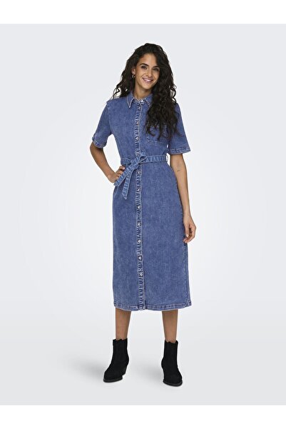 ONLY Jeanskleid ONLLANA Langes Kleid