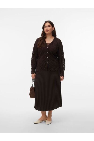 Veromoda Curve Rock VMCALVA Hohe Taille Langer Rock