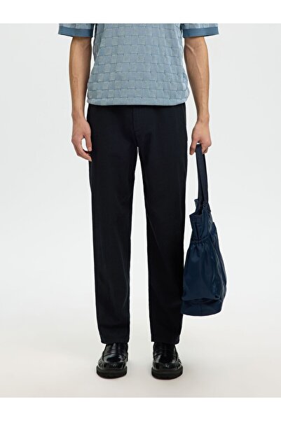 Selected Homme Trousers Slim Tapered Linen Blend