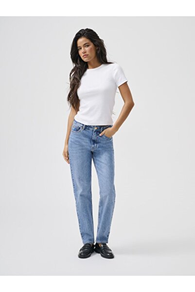 ONLY Straight-Fit jeans ONLEMILY Hohe Taille Gerade geschnitten Knöchellang J...