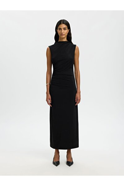 Selected Femme Maxikleid Drapiertes