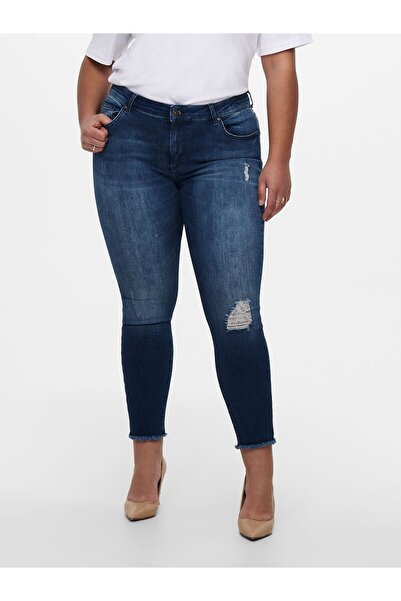 Only Carmakoma Skinny Jeans CARWILLY Mittlere Taille Skinny Fit Knöchellang J...