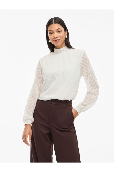 VILA Langarmbluse High Neck