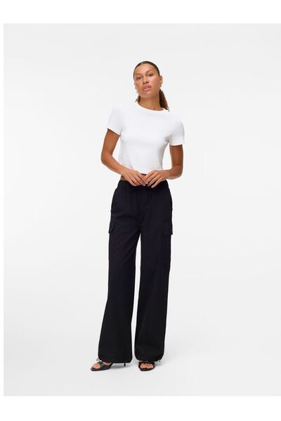 Vero Moda Cargo-Hose VMKARLIE Mittlere Taille Cargohose