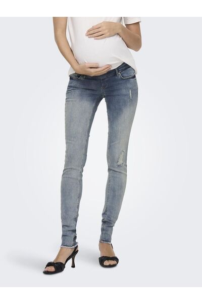 ONLY MATERNITY Skinny Jeans OLMBLUSH Mittlere Taille Skinny Fit Knöchellang J...