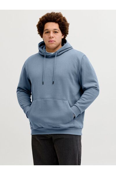 Jack & Jones Plus Kapuzenpullover Plus Size Einfarbig Kapuzenpullover