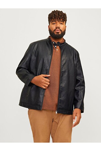 Jack & Jones Plus Kunstlederjacke Plus Size Kunstlederjacke