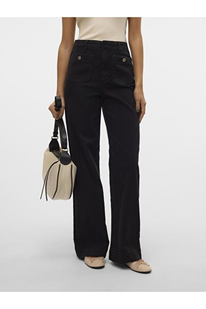 Vero Moda Weit geschnitten VMKAYLA Hohe Taille Weiter Beinschnitt Jeans