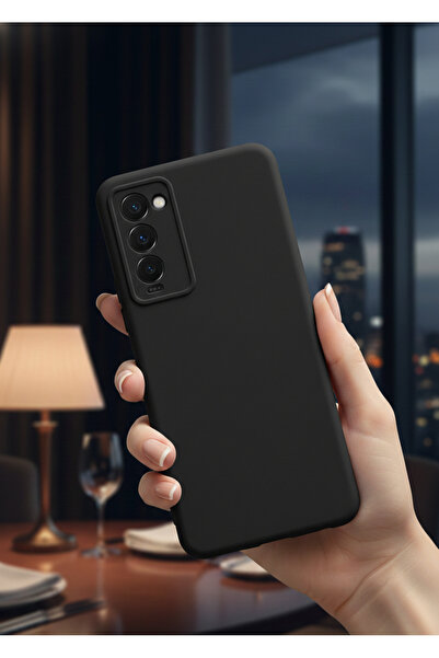 Hatreds Tecno Camon 18 Uyumlu İçi Kadife Mat Renkli Kamera Korumalı Kılıf - S...