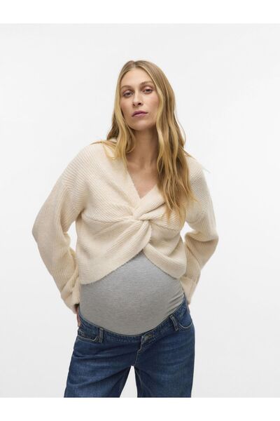 Mama Licious Gestricktes Oberteil Umstands-strickpullover