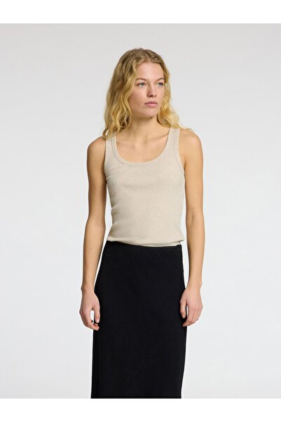Selected Femme Tanktop Rippmuster Baumwoll