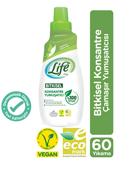 Life by Fakir Bitkisel Bazlı Vegan Konsantre Çamaşır Yumuşatıcısı 1500 ml - %...
