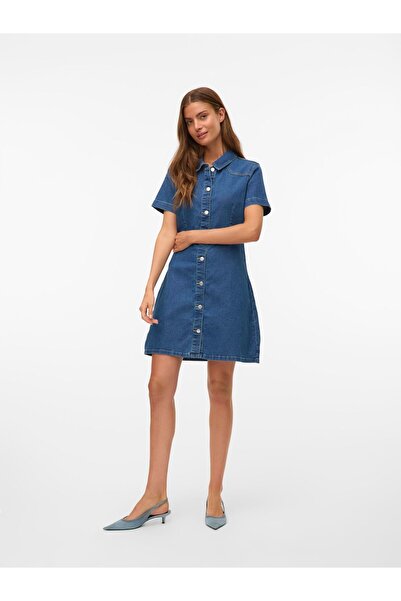 Vero Moda Jeanskleid VMAMANDA Kurzes Kleid