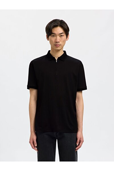 Selected Homme Polohemd aus Strick Zipper