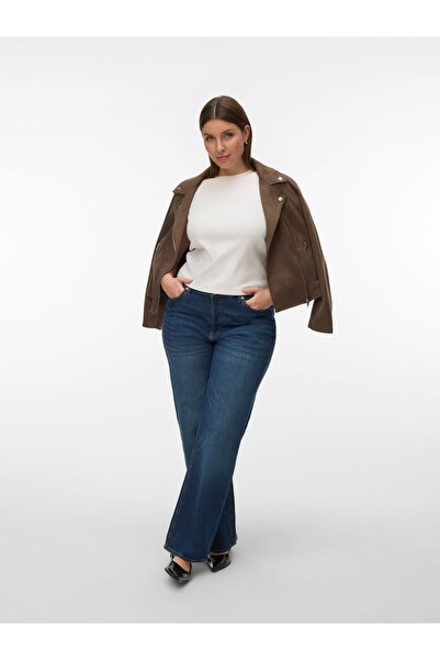 Veromoda Curve Weit geschnitten VMTESSA Hohe Taille Weiter Beinschnitt Jeans