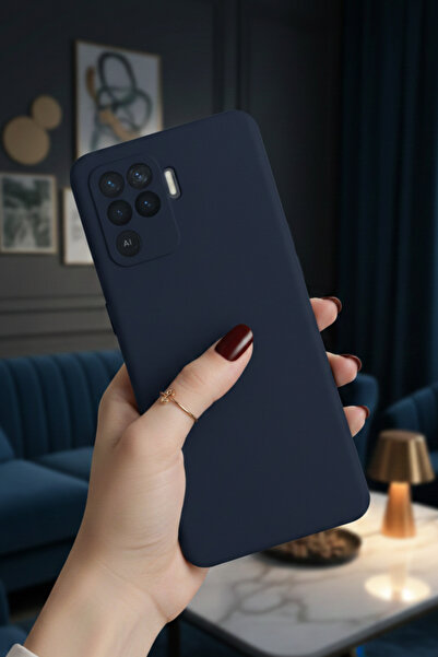 Hatreds Oppo Reno 5 Lite Uyumlu İçi Kadife Mat Renkli Kamera Korumalı Kılıf -...