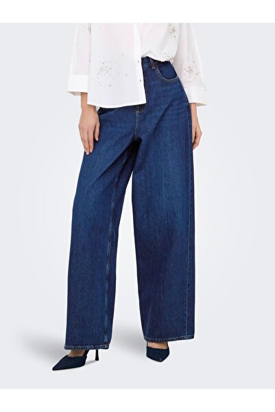 ONLY Jeans mit weitem Bein ONLPAULINA Hohe Taille Baggy Fit Jeans