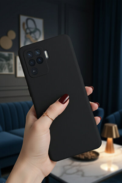 Hatreds Oppo Reno 5 Lite Uyumlu İçi Kadife Mat Renkli Kamera Korumalı Kılıf -...
