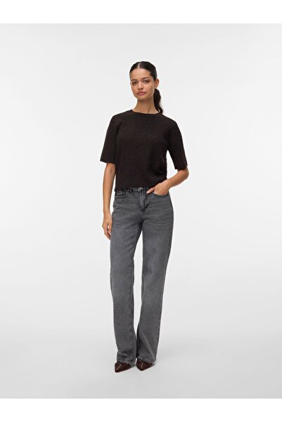 Vero Moda Weit geschnitten VMMELISA Mid Rise Weiter Beinschnitt Jeans