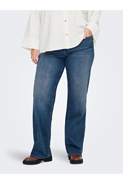 Only Carmakoma Jeans mit weitem Bein CARWILLY Hohe Taille Weiter Beinschnitt ...