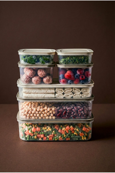 Perotti Fridgy+ Beige 14 Piece Multi-Purpose Storage Container and Organizer ...