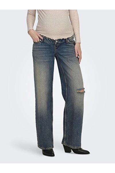 ONLY MATERNITY Jeans mit weitem Bein OLMCOBAIN Weiter Beinschnitt Jeans