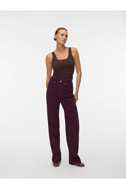 Vero Moda Weit geschnitten VMTESSA Hohe Taille Weiter Beinschnitt Jeans