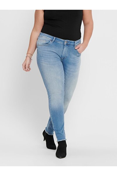 Only Carmakoma Skinny Fit Jeans Curvy CarWilly Reg Ayak Bileği