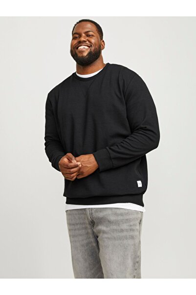 Jack & Jones Plus Sweatshirt Plus Size Einfarbig Sweatshirt