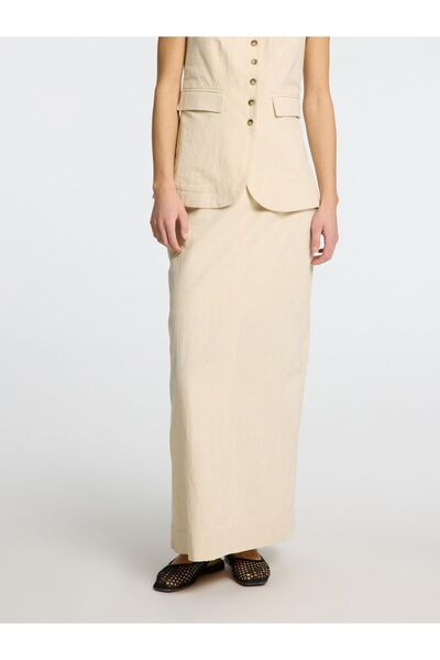 Selected Femme Maxirock Leinenmix