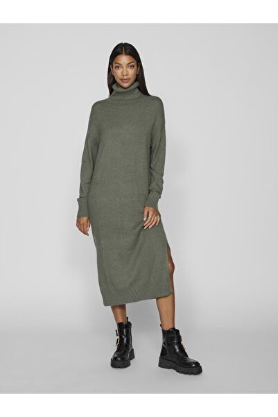 VILA Maxikleid Rollkragen