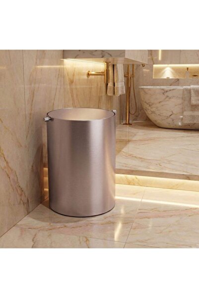 System Banyo Çöp Kovası Saten Renk 3Lt (BA4013 031 NBM-NBM)