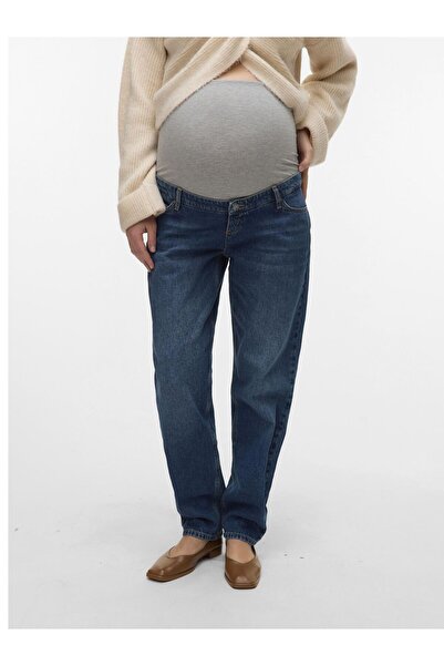 Mama Licious Mom Fit Umstandsjeans Normal geschnitten Mittlere Taille Jeans