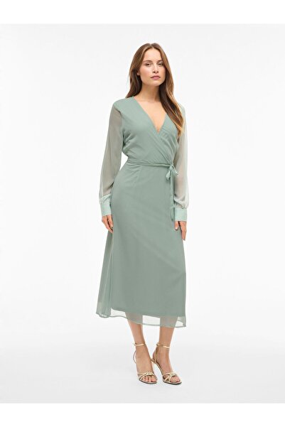 VILA Maxikleid VIFALIA Langarm