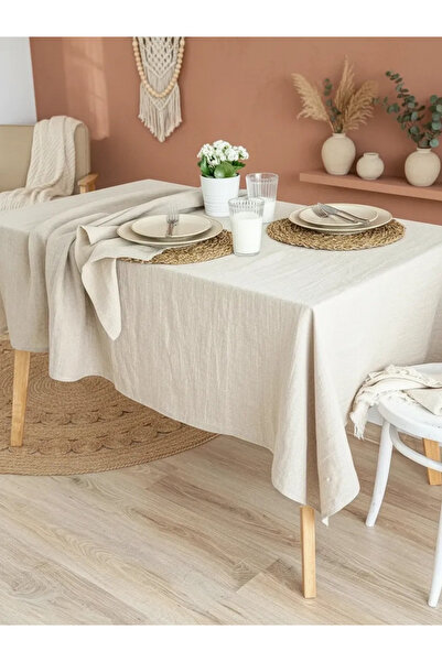 NDC HOME Organski sirovi laneni krem stolnjak